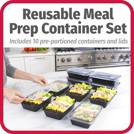 GoodCook Meal Prep Containers, Single Compartment 10-Pack, BPA-Free Reusable ...
