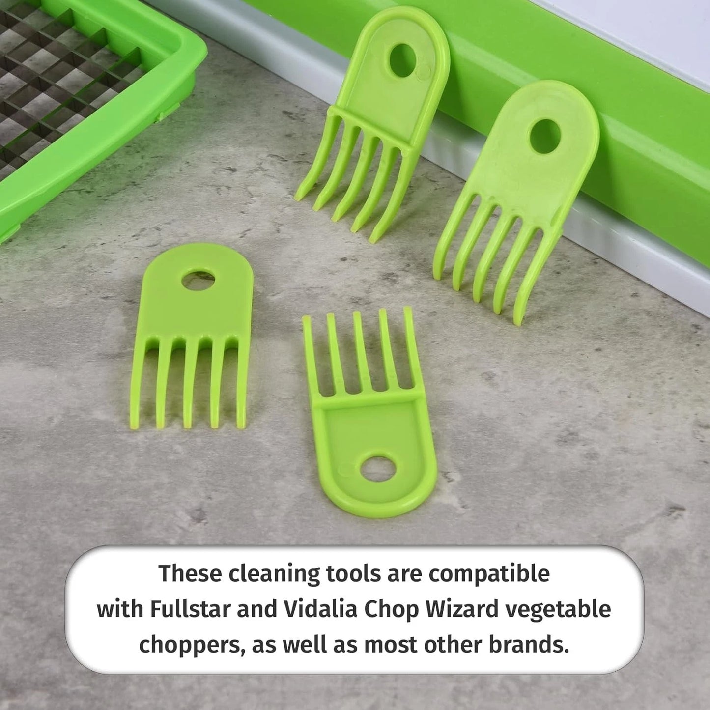4Pcs Vegetable Chopper Cleaning Tool Fork, Salad Onion Chopper Cleaning Tools Ve