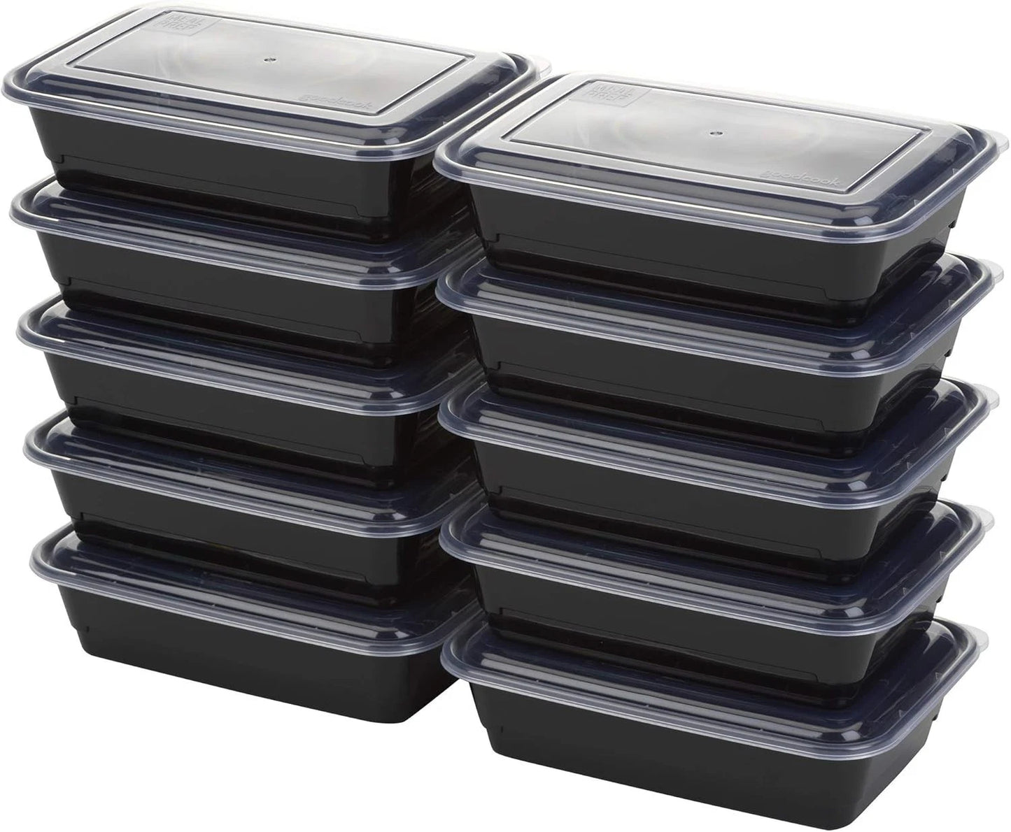 GoodCook Meal Prep Containers, Single Compartment 10-Pack, BPA-Free Reusable ...