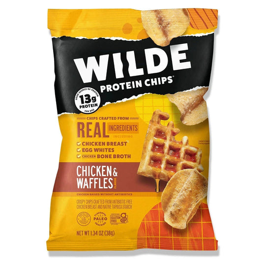 Wilde 13g Chicken & Waffles Protein Chips, 8 pk.