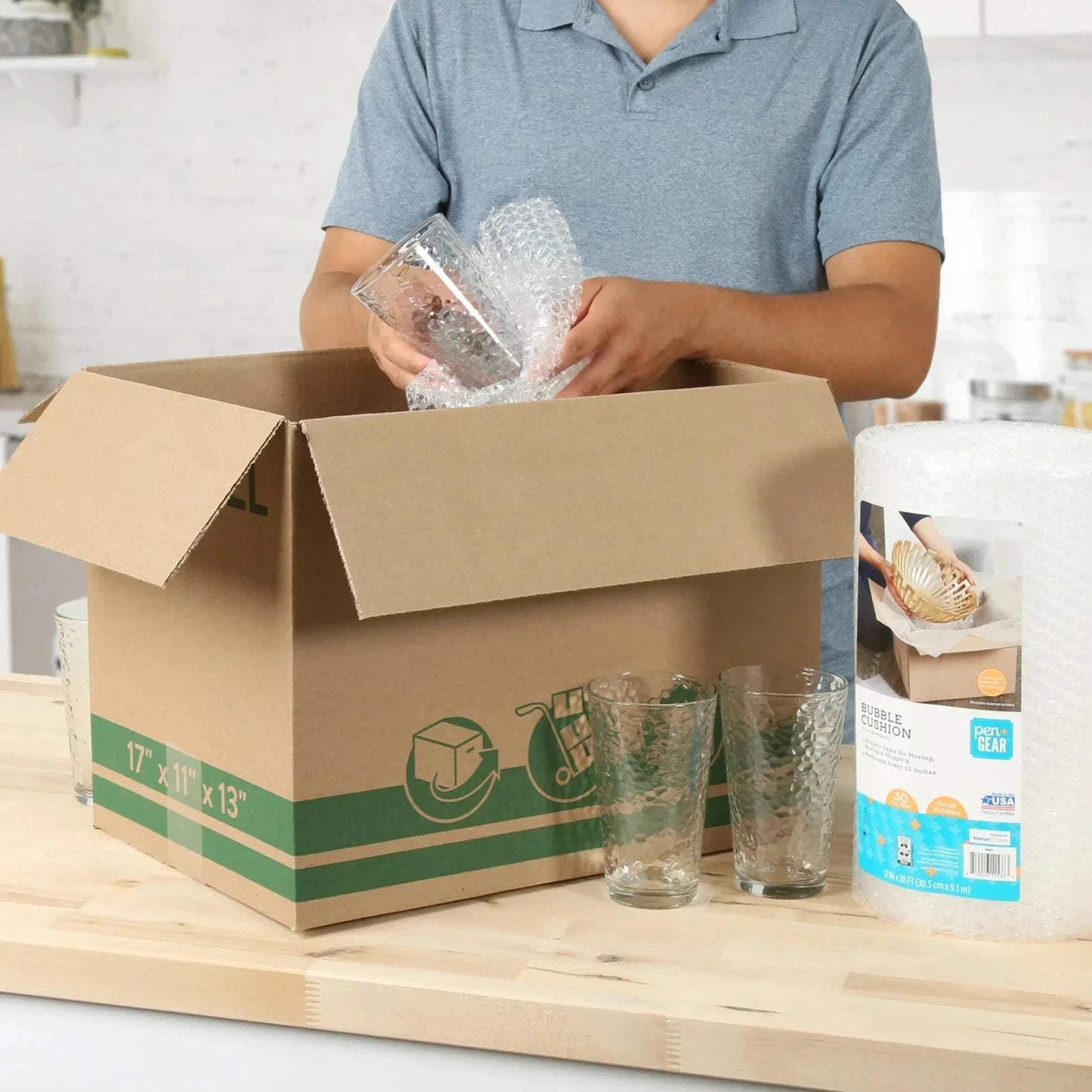 Pen+Gear Small Recycled Moving Boxes, 17L x 11W x 13H, Kraft HOT SALE PACK OF 25